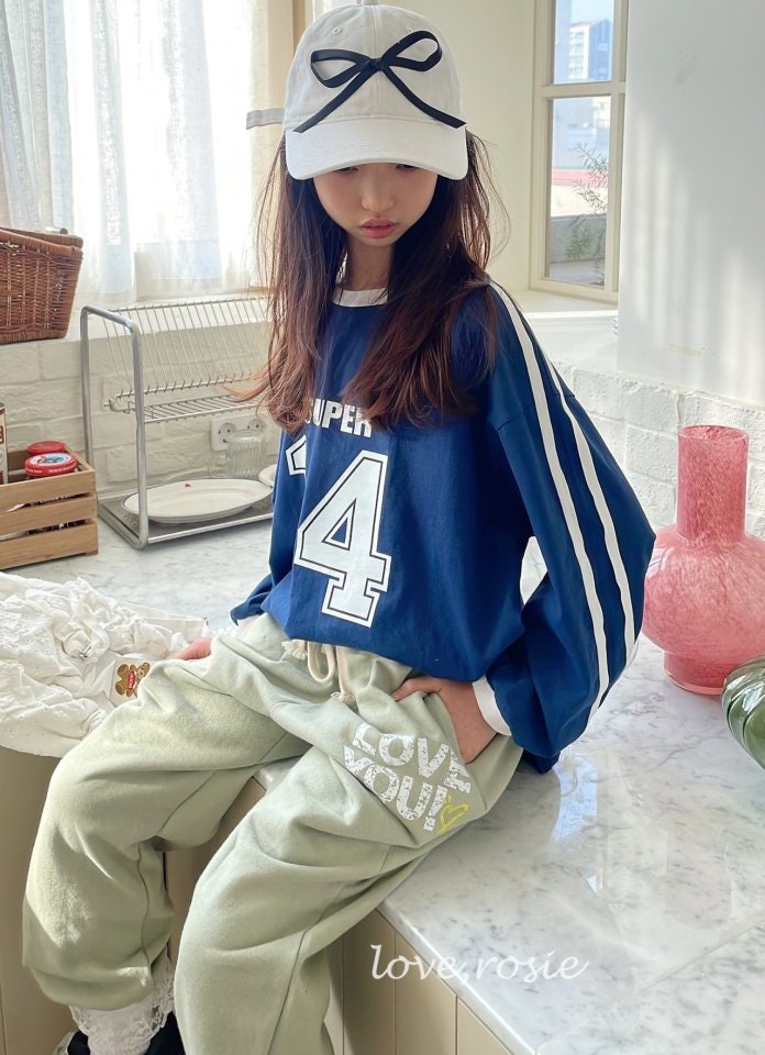 Love Rosie - Korean Women Fashion - #womensfashion - Vintage Love You Jogger Pants (with Mom) - 2