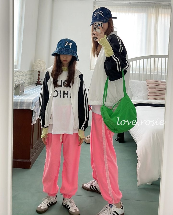 Love Rosie - Korean Women Fashion - #womensfashion - Terry Lace Tape Jogger Pants (with Mom)