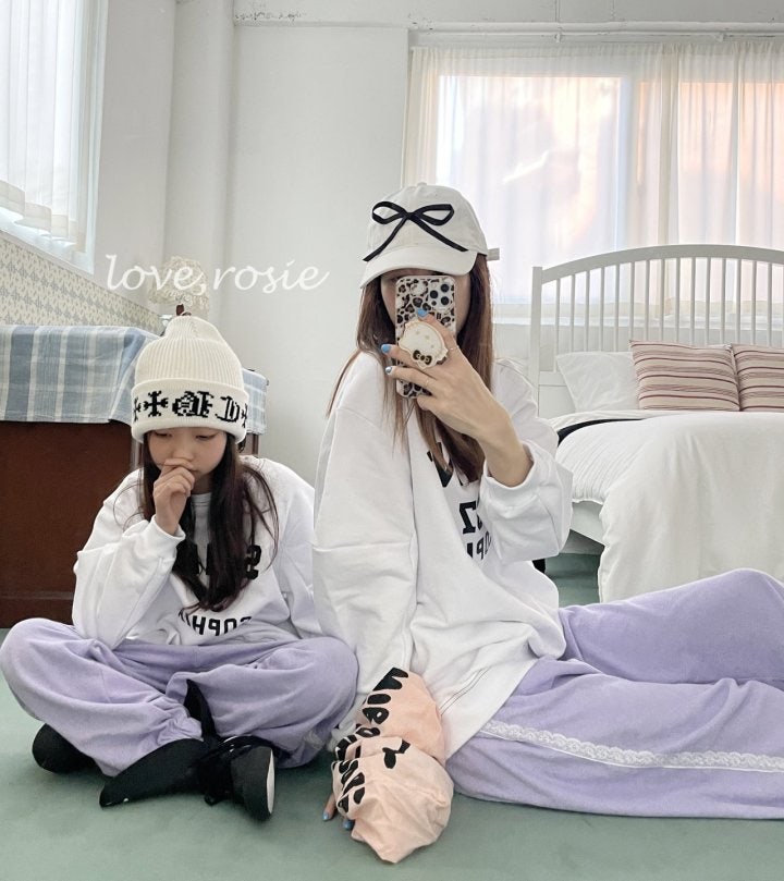 Love Rosie - Korean Women Fashion - #womensfashion - Terry Lace Tape Jogger Pants (with Mom) - 9