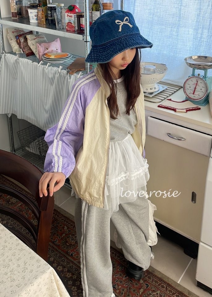 Love Rosie - Korean Women Fashion - #womensfashion - Eyelet Lace Windbreaker Jacket (with Mom) - 10