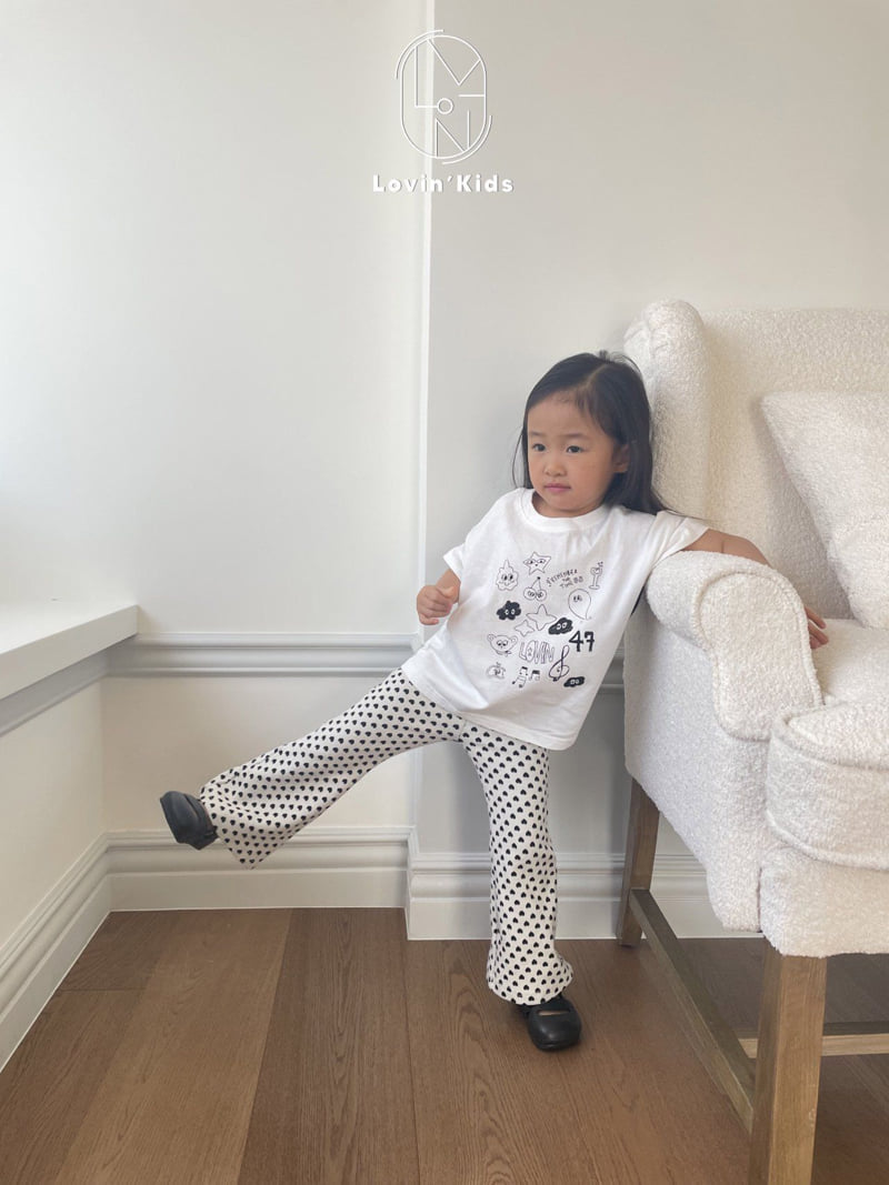 Lovin - Korean Baby Fashion - #babyboutique - Heart Bootcut Pants - 8