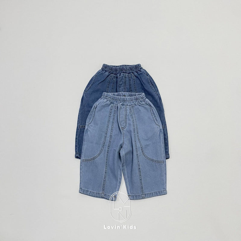 Lovin - Korean Baby Fashion - #babyboutique - Two-slit Denim Pants - 10