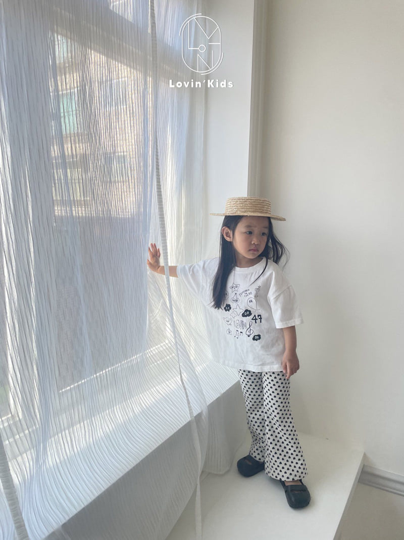 Lovin - Korean Baby Fashion - #babyclothing - Heart Bootcut Pants - 10