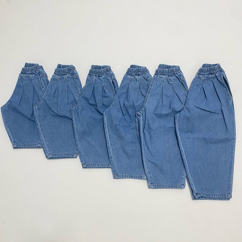 Lovin - Korean Baby Fashion - #babygirlfashion - Stitch Denim Pants - 11