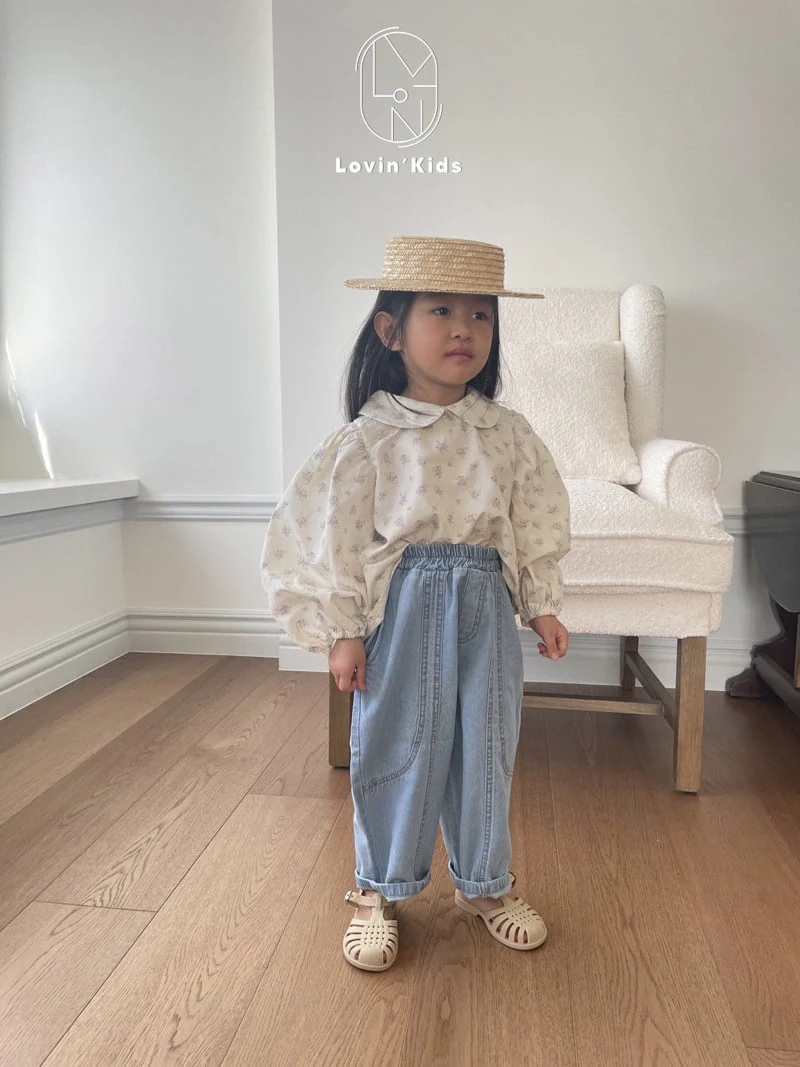 Lovin - Korean Baby Fashion - #babyoninstagram - Two-slit Denim Pants - 3