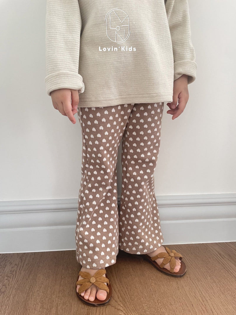 Lovin - Korean Baby Fashion - #babyootd - Heart Bootcut Pants