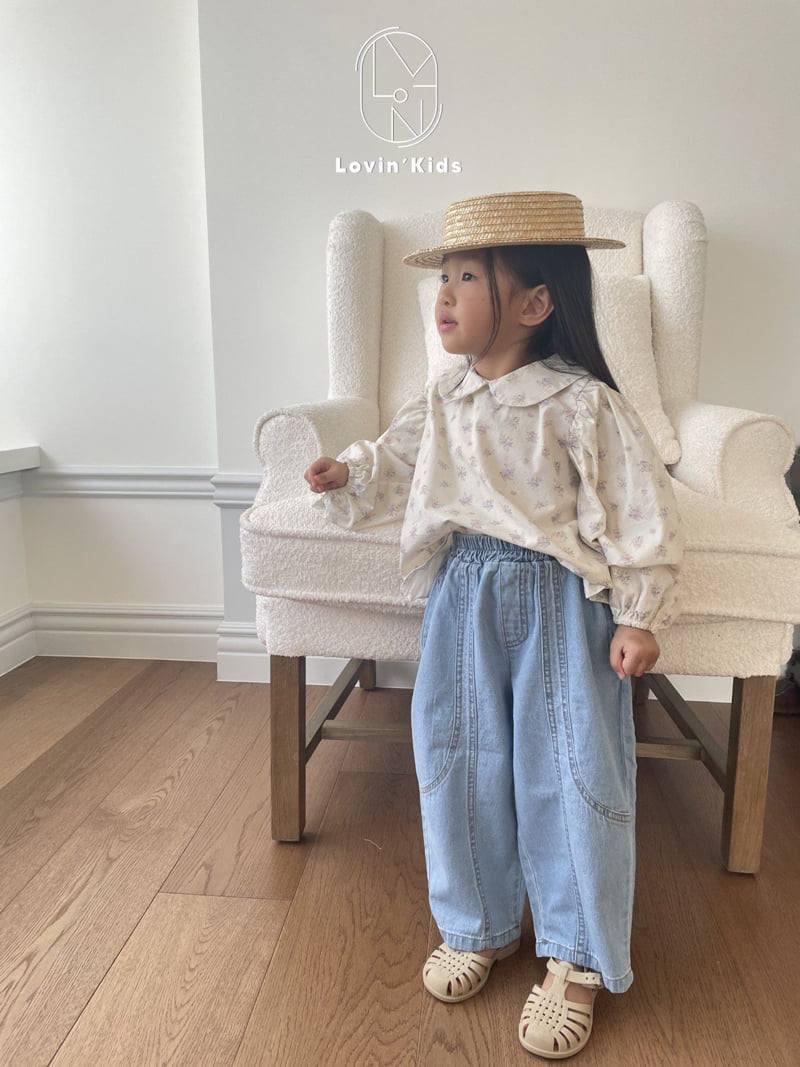 Lovin - Korean Baby Fashion - #babyoutfit - Two-slit Denim Pants - 6