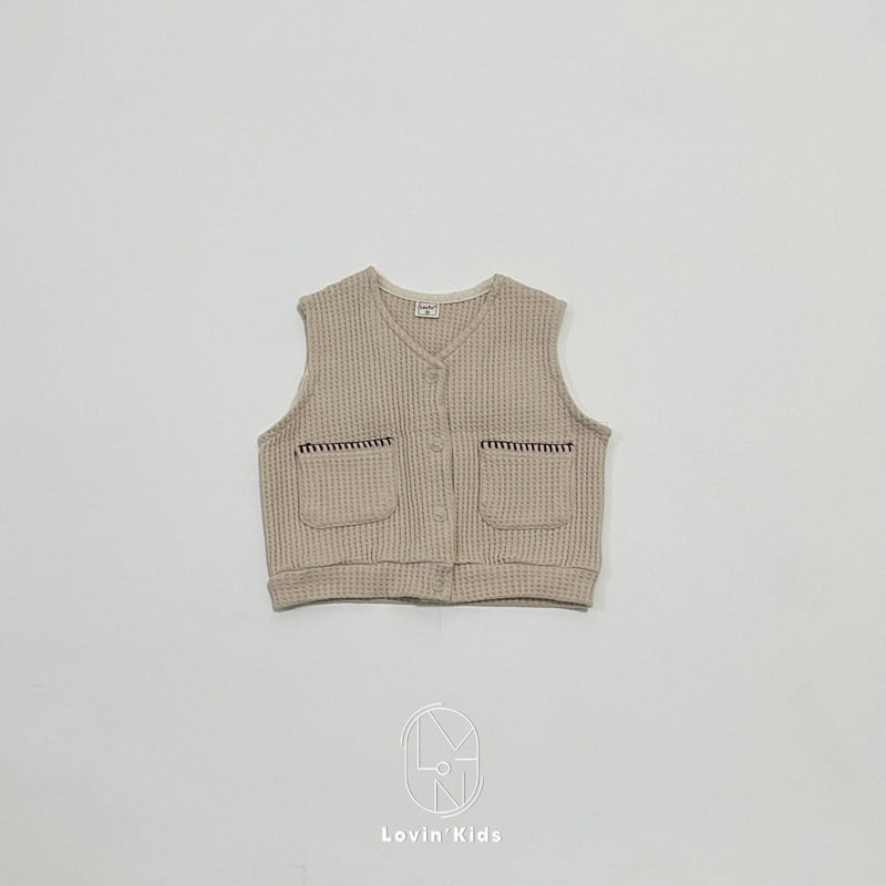 Lovin - Korean Baby Fashion - #onlinebabyboutique - Waffle Vest - 12