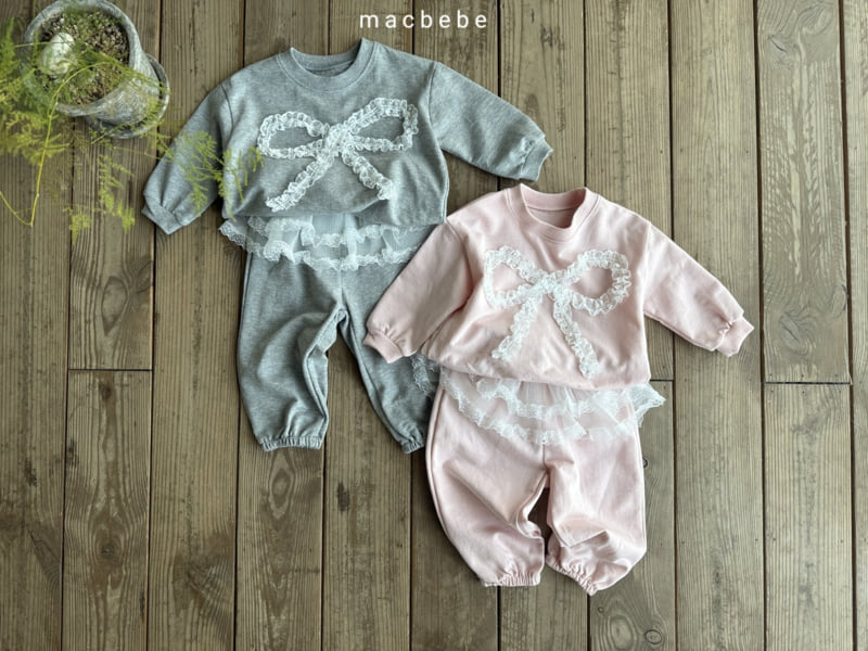 Mac - Korean Baby Fashion - #babyboutiqueclothing - Lace Ribbon Sweatshirts - 11
