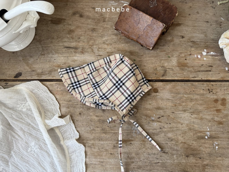Mac - Korean Baby Fashion - #babyclothing - Check Bonnet