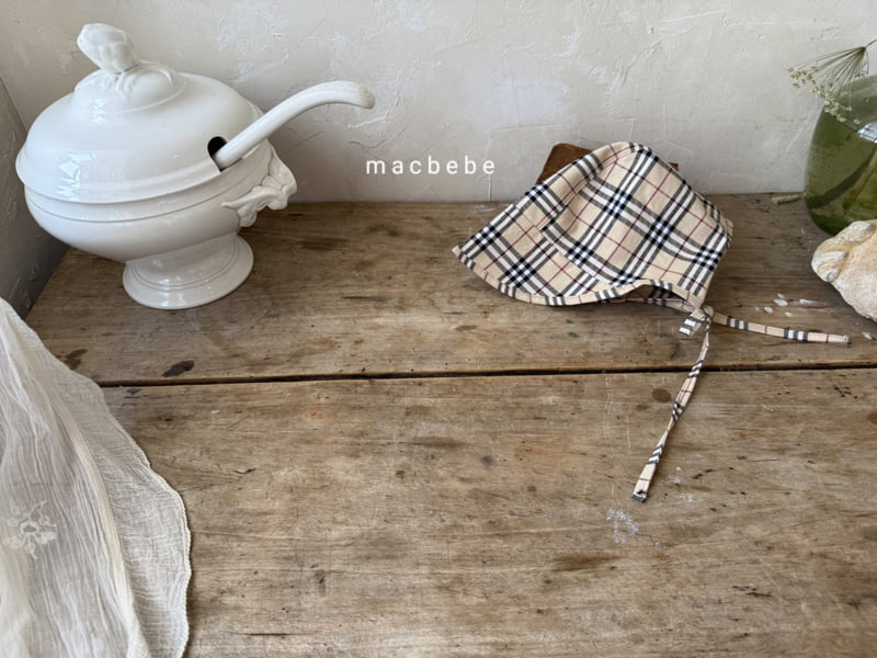 Mac - Korean Baby Fashion - #babyfever - Check Bonnet - 3