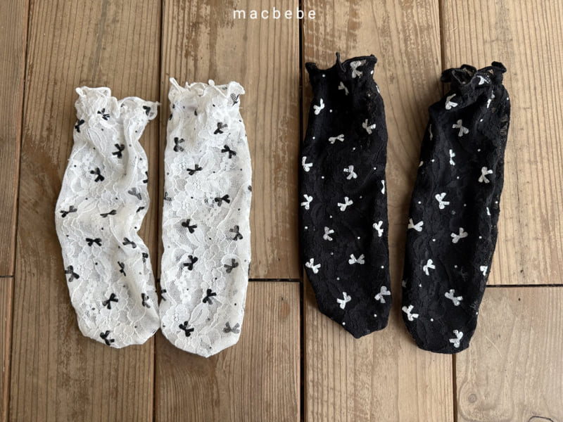 Mac - Korean Baby Fashion - #babygirlfashion - Ribbon Lace Socks - 5