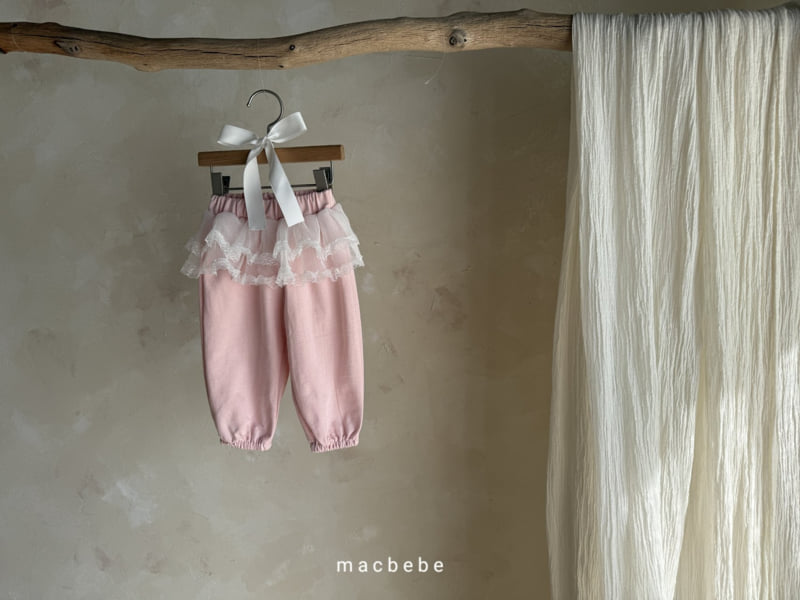 Mac - Korean Baby Fashion - #babygirlfashion - Lace Jogger Pants