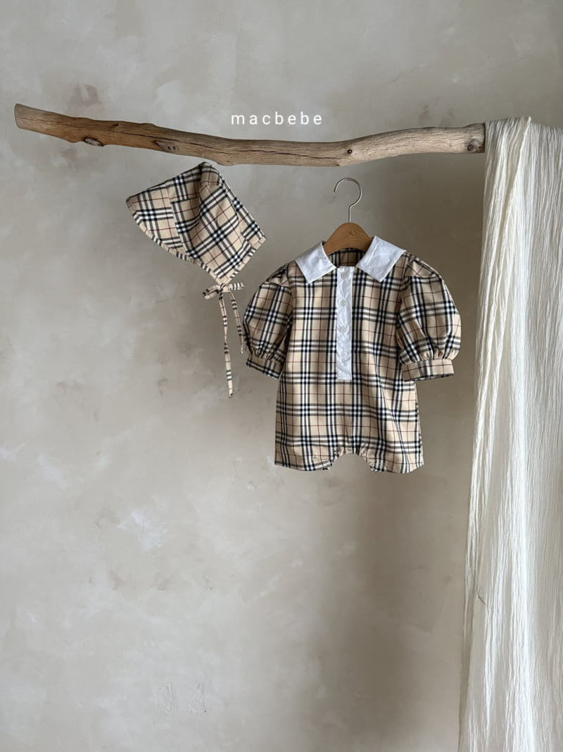 Mac - Korean Baby Fashion - #babylifestyle - Check Bonnet - 5