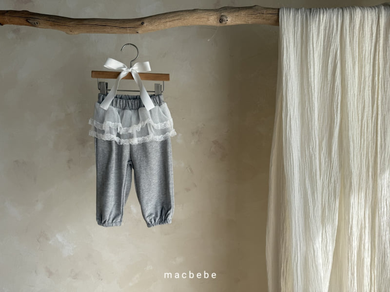Mac - Korean Baby Fashion - #babylifestyle - Lace Jogger Pants - 2