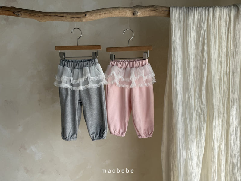 Mac - Korean Baby Fashion - #babyoninstagram - Lace Jogger Pants - 3