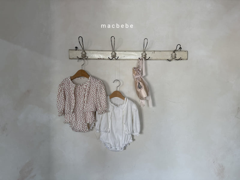 Mac - Korean Baby Fashion - #babyootd - Eyelet Cardigan Set