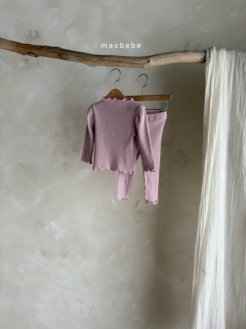 Mac - Korean Baby Fashion - #babyootd - Wave Half-neck Set - 6