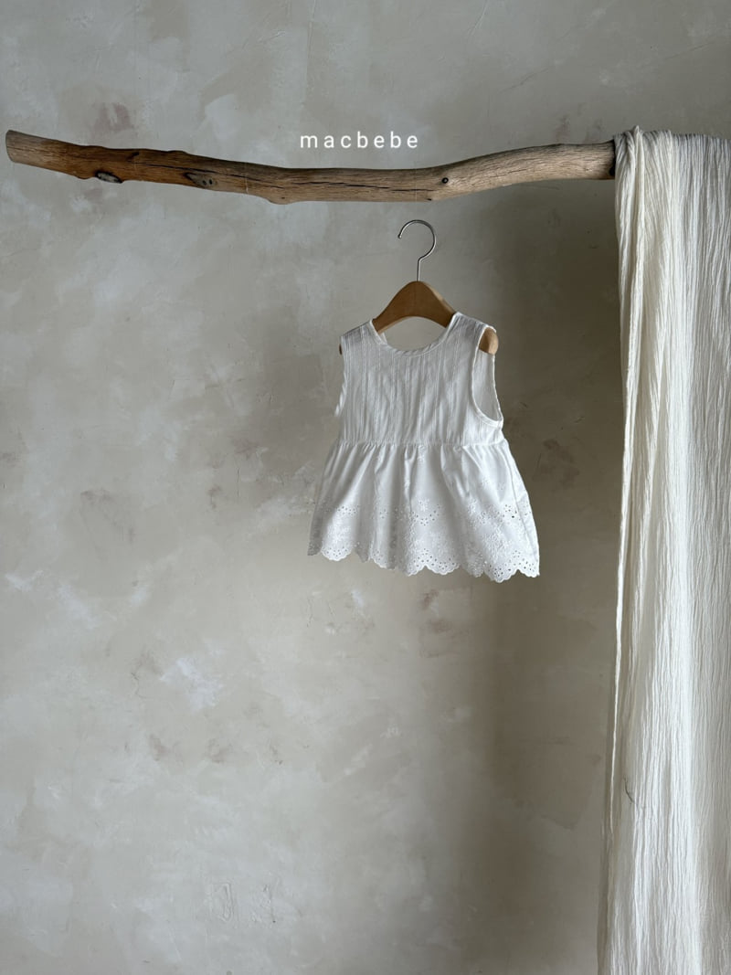 Mac - Korean Baby Fashion - #babyootd - Sleeveless Lace One-piece - 5