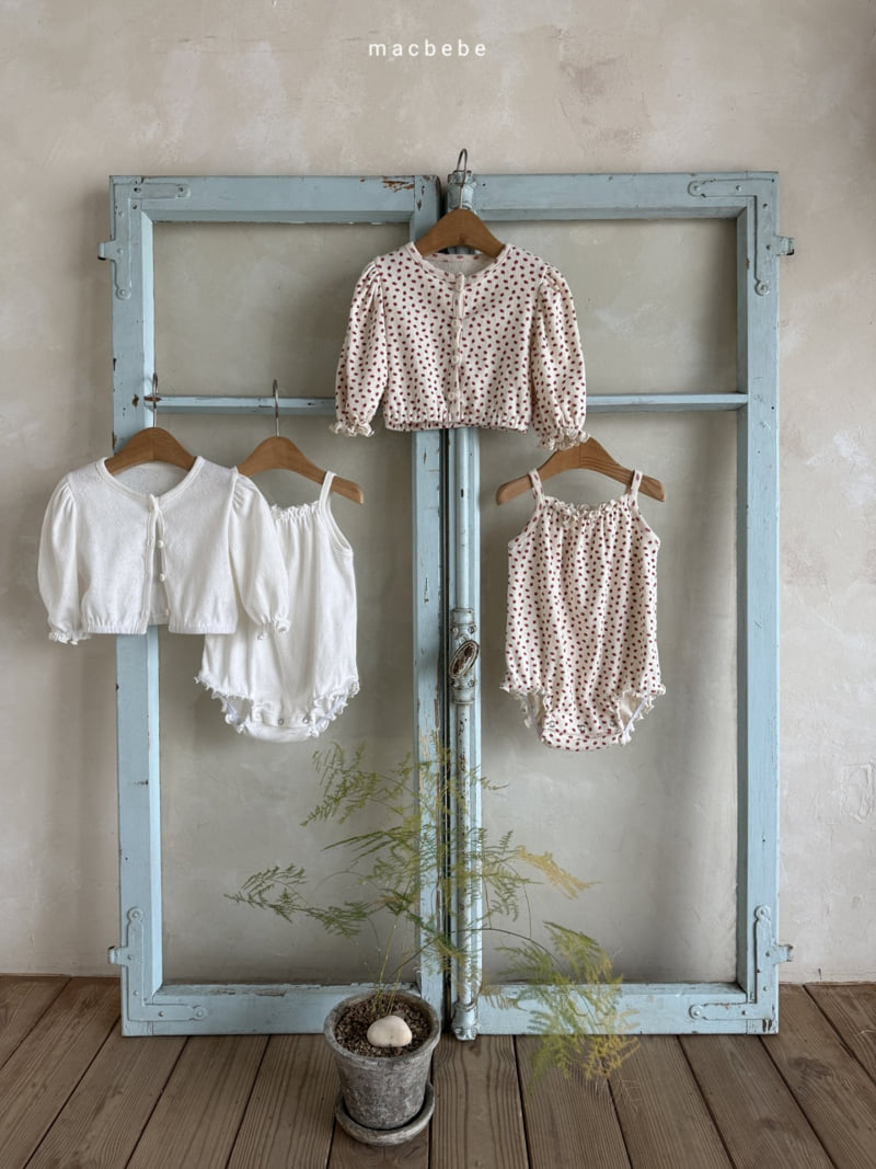 Mac - Korean Baby Fashion - #babyoutfit - Eyelet Cardigan Set - 2