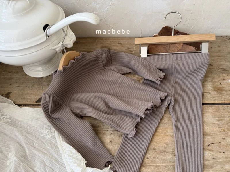 Mac - Korean Baby Fashion - #babyoutfit - Wave Half-neck Set - 8