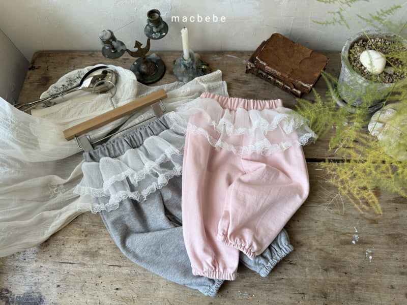 Mac - Korean Baby Fashion - #babyoutfit - Lace Jogger Pants - 6