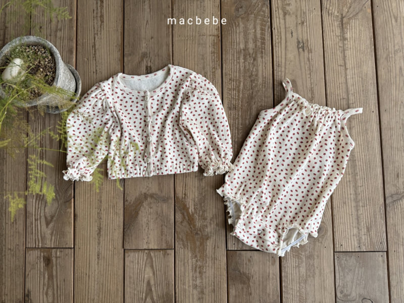 Mac - Korean Baby Fashion - #babyoutfit - Eyelet Cardigan Set - 4