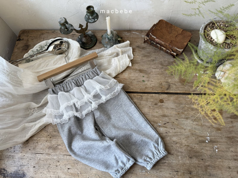 Mac - Korean Baby Fashion - #onlinebabyboutique - Lace Jogger Pants - 8