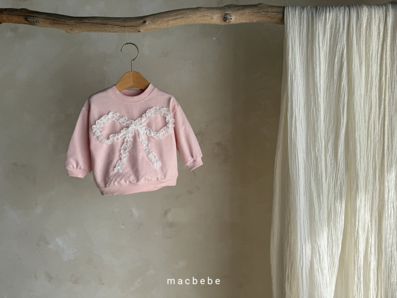 Mac - Korean Baby Fashion - #onlinebabyboutique - Lace Ribbon Sweatshirts - 7