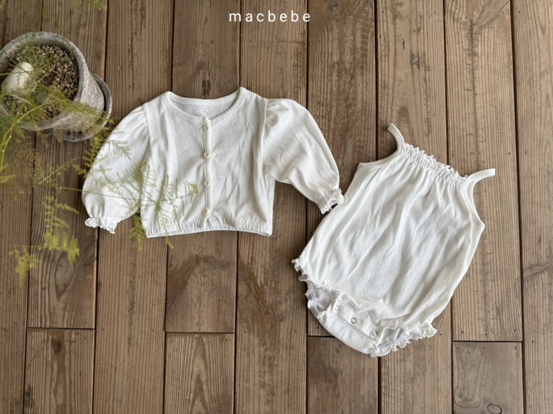 Mac - Korean Baby Fashion - #onlinebabyshop - Eyelet Cardigan Set - 6