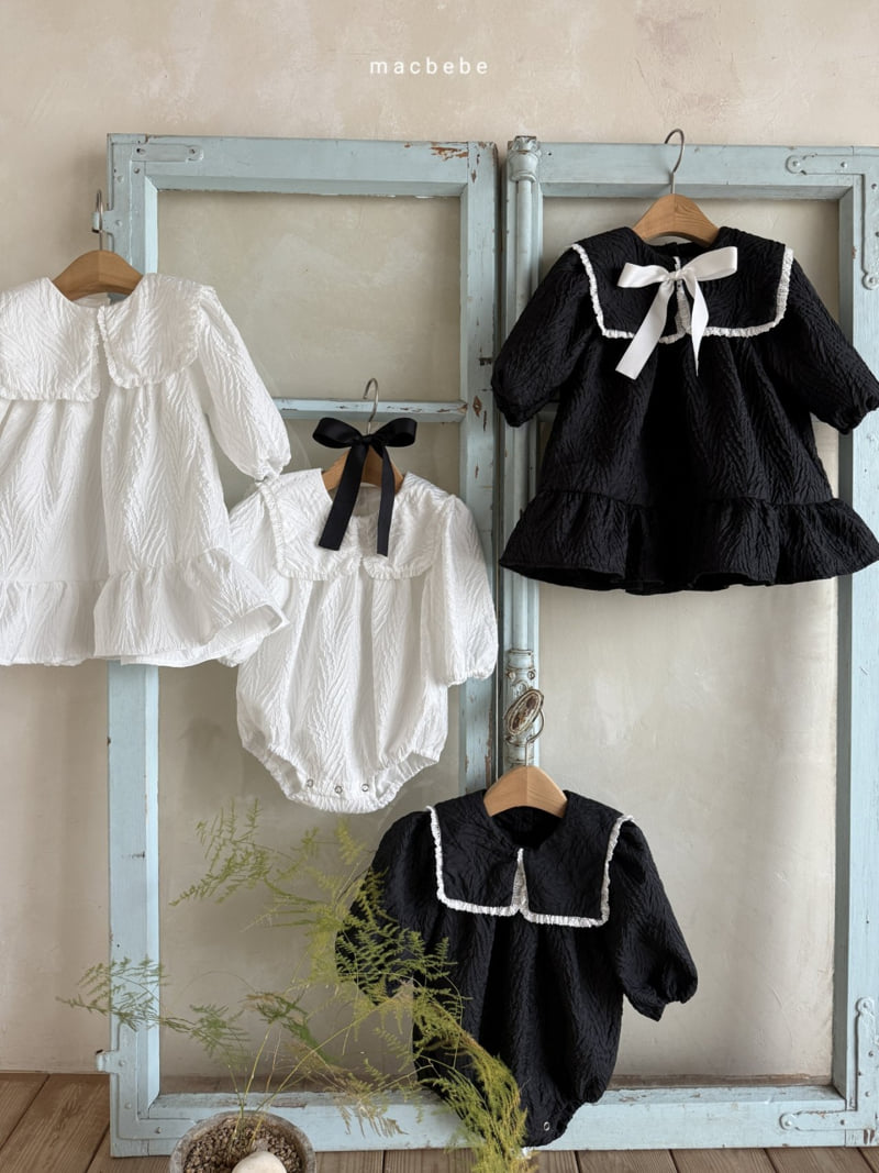 Mac - Korean Baby Fashion - #onlinebabyshop - Jacquard Big Collar Suit - 4