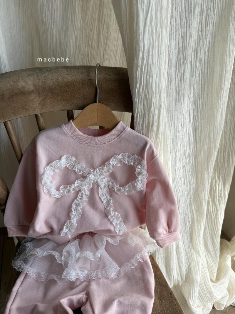 Mac - Korean Baby Fashion - #smilingbaby - Lace Ribbon Sweatshirts - 9