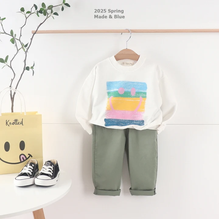 Made Blue - Korean Children Fashion - #kidsshorts - Rainbow Tee - 5