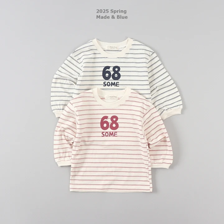 Made Blue - Korean Children Fashion - #kidsshorts - 68 Stripe Tee - 2