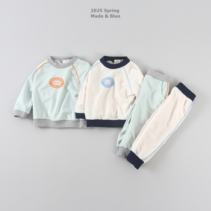 Made Blue - Korean Children Fashion - #littlefashionista - Line Top Bottom Set - 3