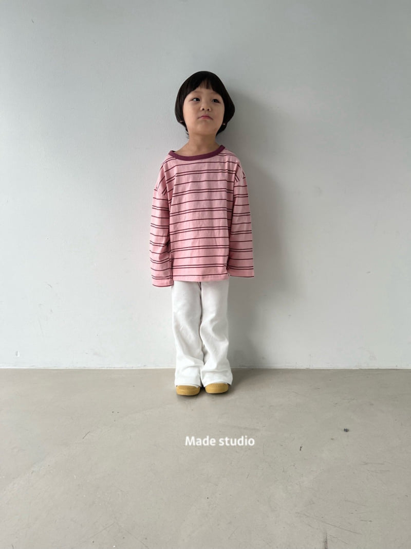 Made Studio - Korean Children Fashion - #Kfashion4kids - Crunch Stripe Tee - 10