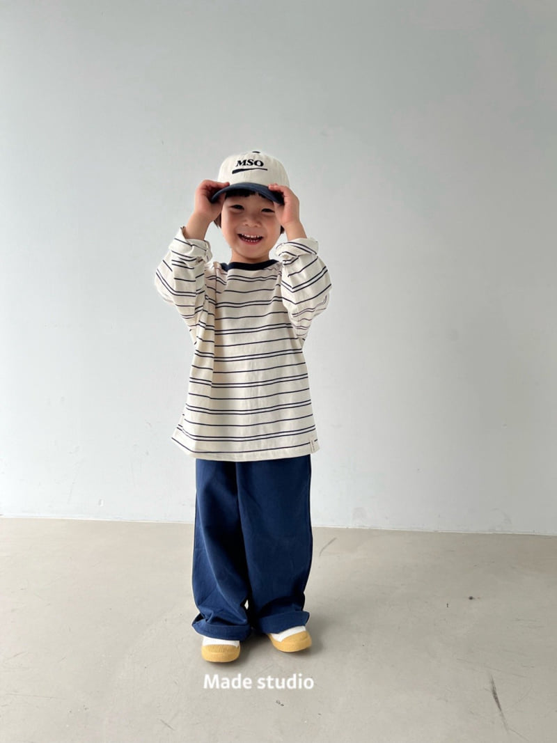 Made Studio - Korean Children Fashion - #fashionkids - Crunch Stripe Tee - 6