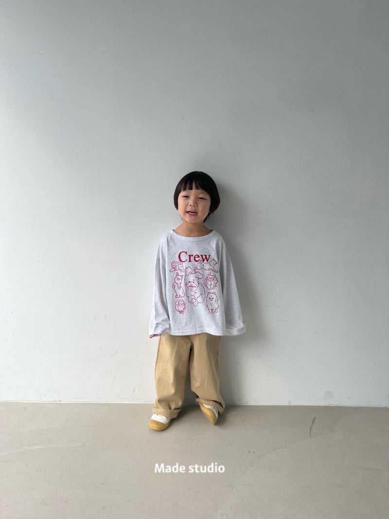 Made Studio - Korean Children Fashion - #kidsshorts - Crew Tee - 8