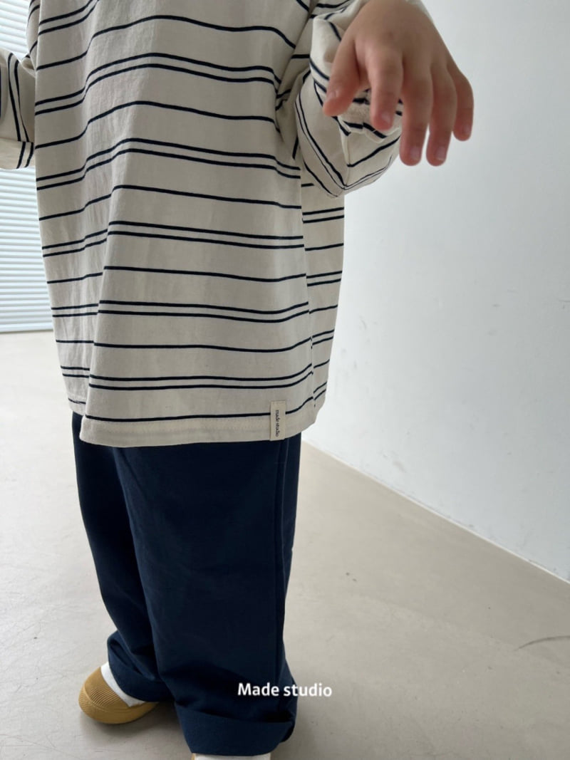 Made Studio - Korean Children Fashion - #kidsshorts - Crunch Stripe Tee - 7