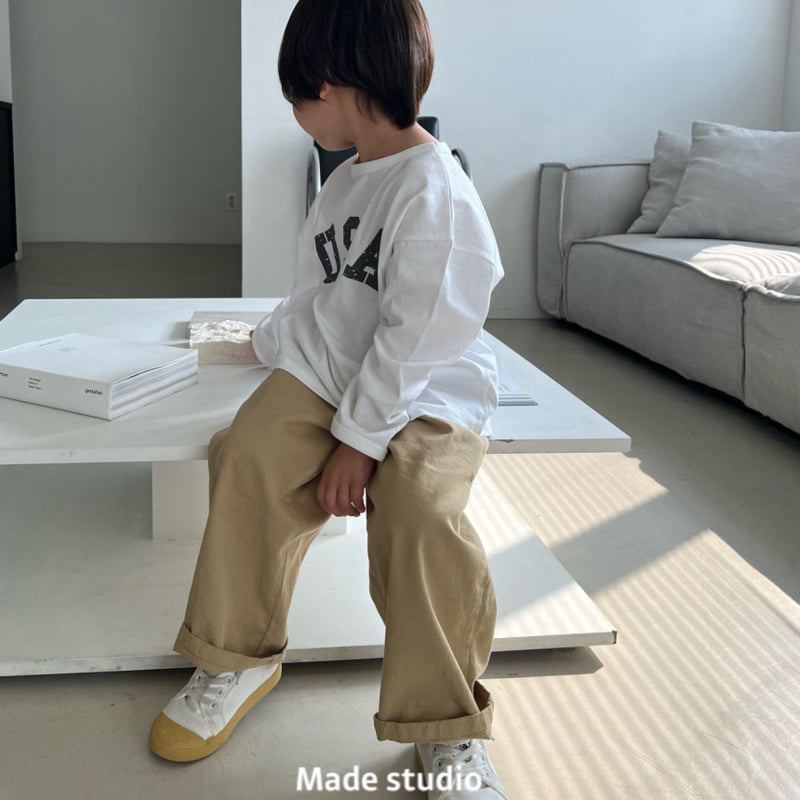 Made Studio - Korean Children Fashion - #kidsshorts - Cotton Washing Pants - 2