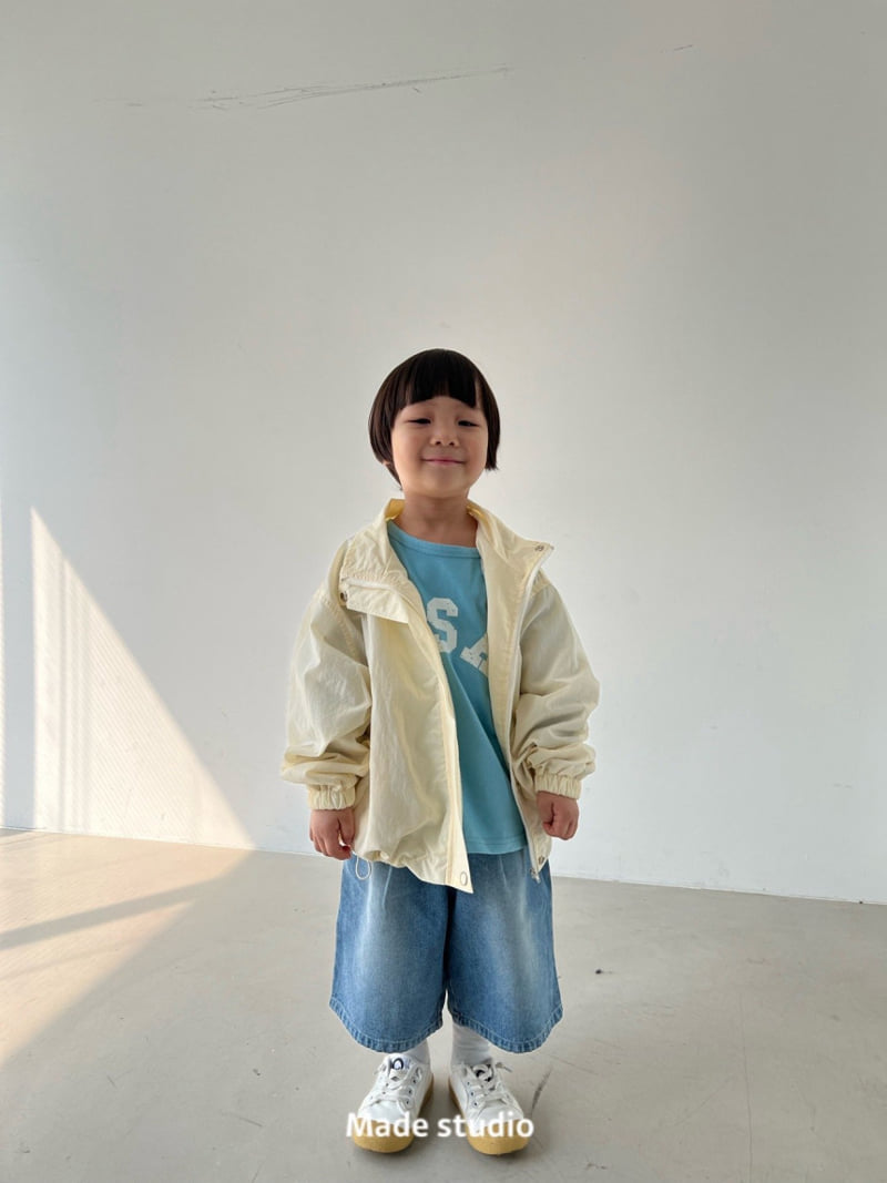 Made Studio - Korean Children Fashion - #kidsstore - Blue Half Pants - 5