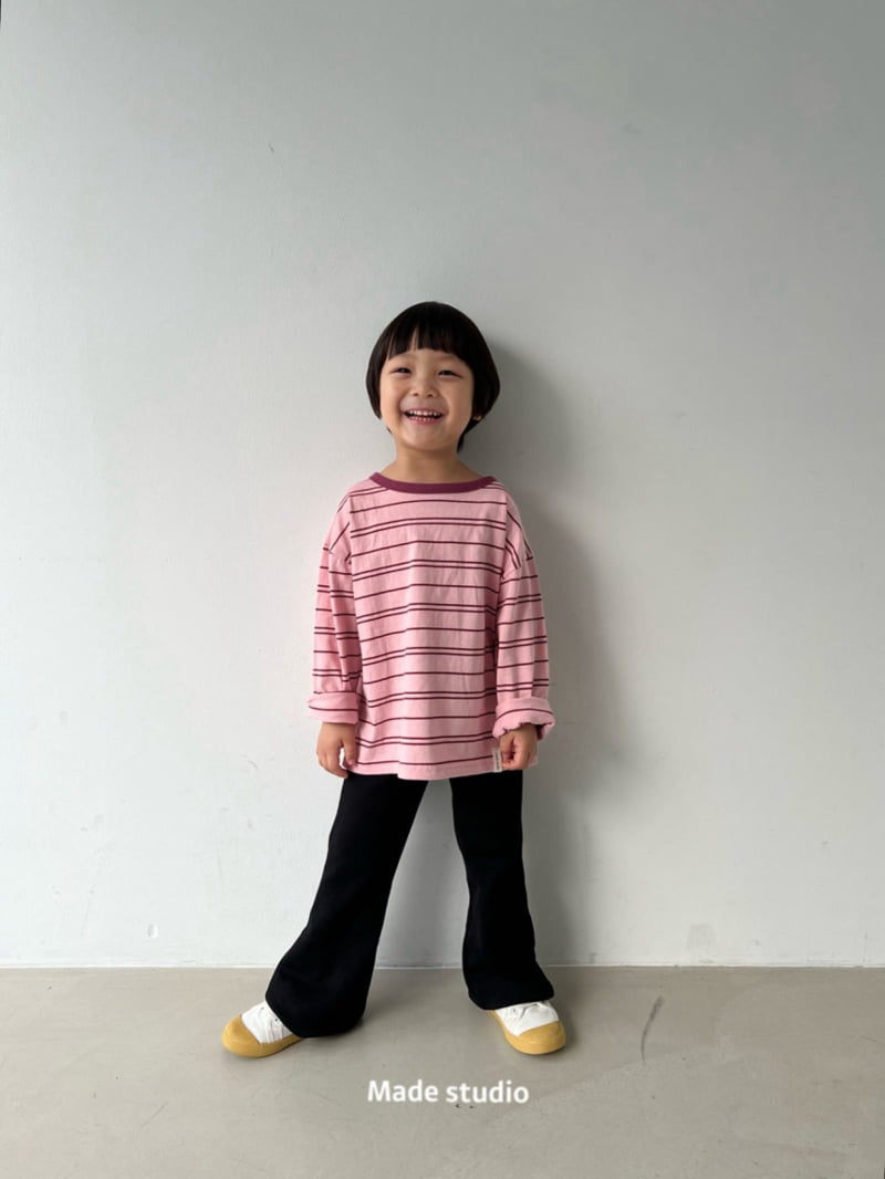 Made Studio - Korean Children Fashion - #magicofchildhood - Crunch Stripe Tee - 12