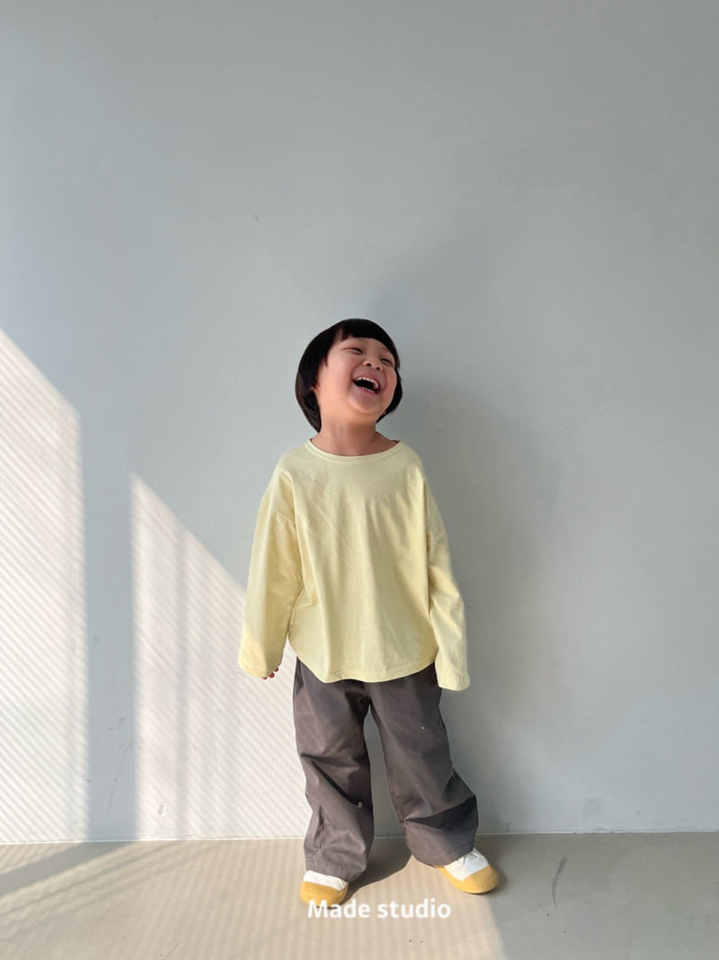 Made Studio - Korean Children Fashion - #toddlerclothing - Lime Single Tee - 4