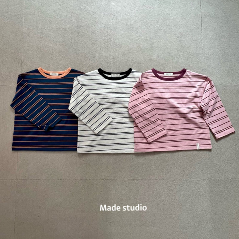 Made Studio - Korean Children Fashion - #stylishchildhood - Crunch Stripe Tee