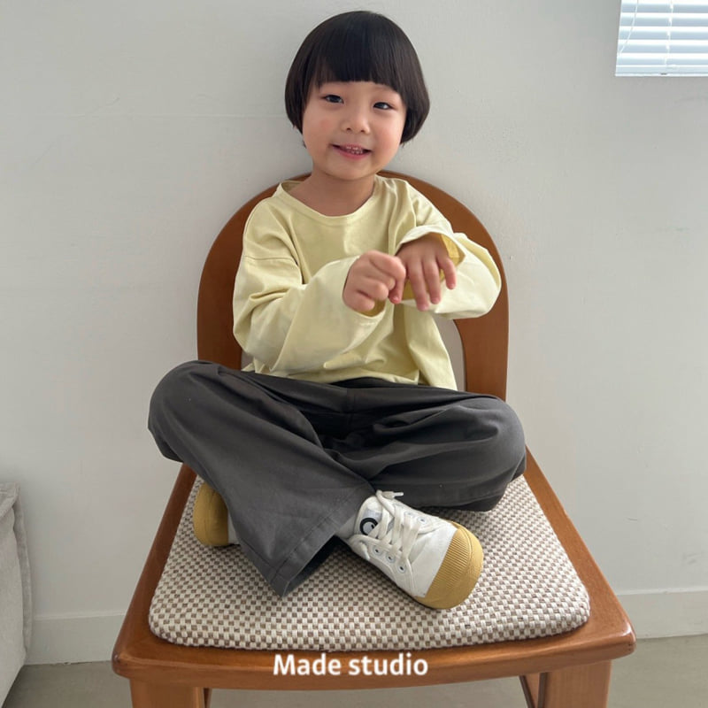 Made Studio - Korean Children Fashion - #toddlerclothing - Lime Single Tee - 3