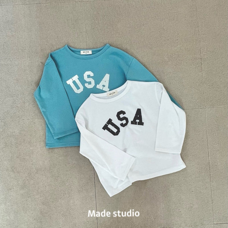 Made Studio - Korean Children Fashion - #toddlerclothing - USA Tee - 2