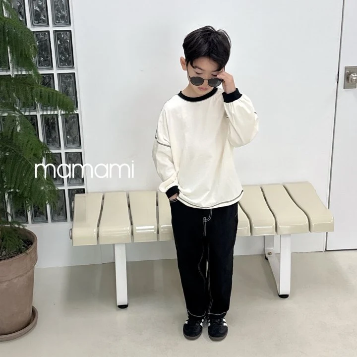Mamami - Korean Children Fashion - #Kfashion4kids - Stitch Wide Pants - 2