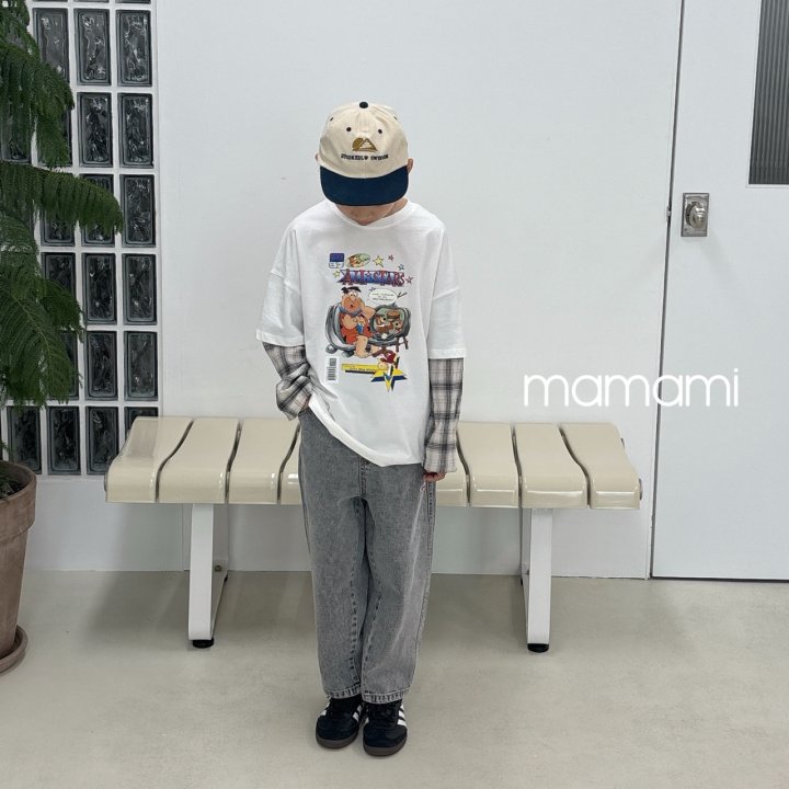 Mamami - Korean Children Fashion - #childofig - Layered Check Tee - 2