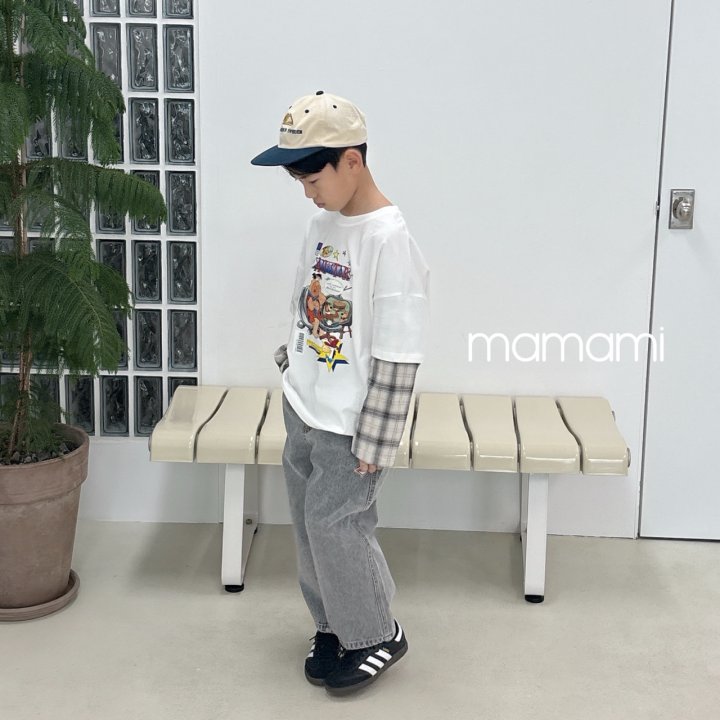 Mamami - Korean Children Fashion - #childrensboutique - Layered Check Tee - 3