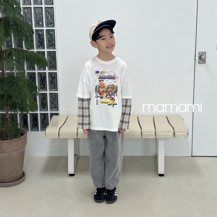 Mamami - Korean Children Fashion - #discoveringself - Layered Check Tee - 5